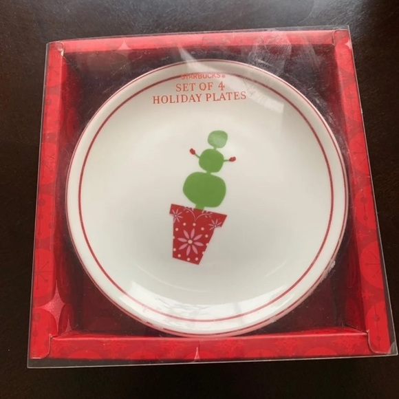 Starbucks 2006 set of 4 holiday plates - Picture 2 of 3